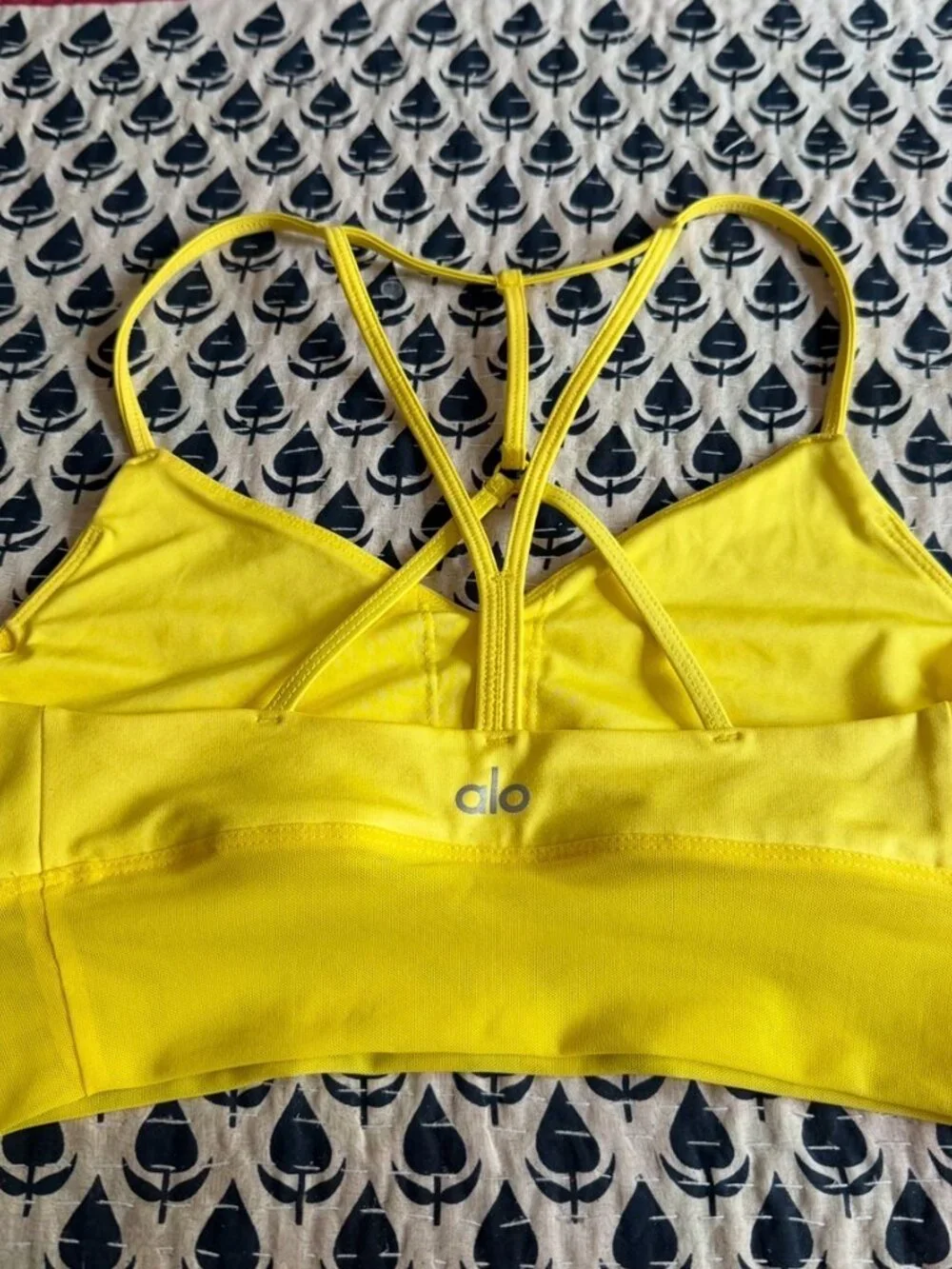 Alo Yoga Yellow Yoga Bra - XS